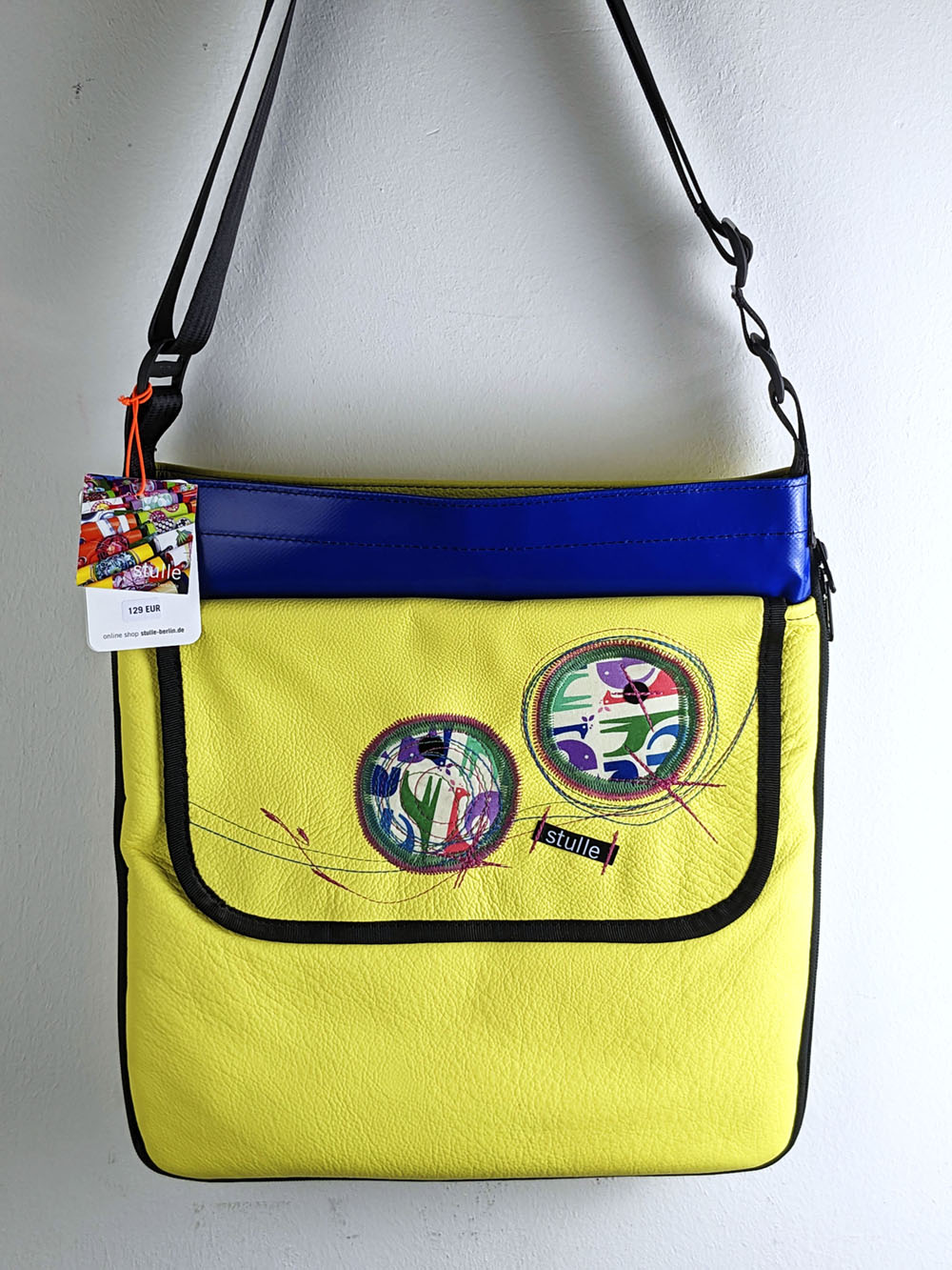 Tasche Leder gross Gelb